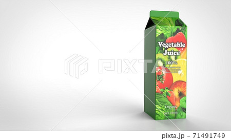 vegetable juice 1l right 3d rendering vegetable juice 1l right 3d rendering 71491749