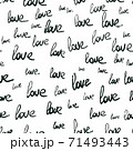 Love romantic seamless pattern. Repeating handwritten love word. 71493443