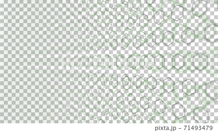 CG Hexagon Multiple hexagons lined up 71493479