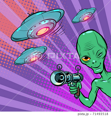 Alien Green Manのイラスト素材