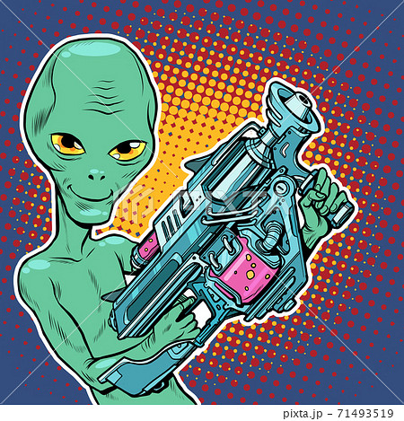 Alien Green Manのイラスト素材