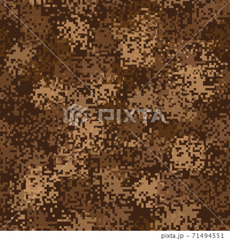 Camouflage pattern background. Classic clothing style masking camo repeat print 71494551