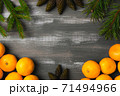 Postcard frame Mandarins for Merry Christmas and Happy New Year 71494966