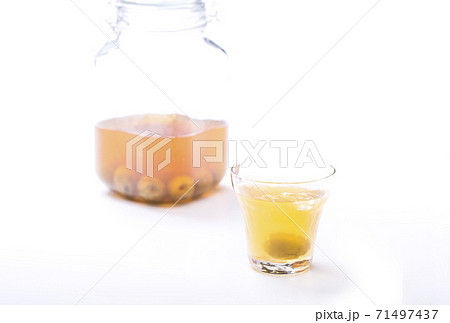 梅酒 梅酒ソーダ ウメチューハイ 手作り果実酒 アルコール飲料 イメージ素材の写真素材