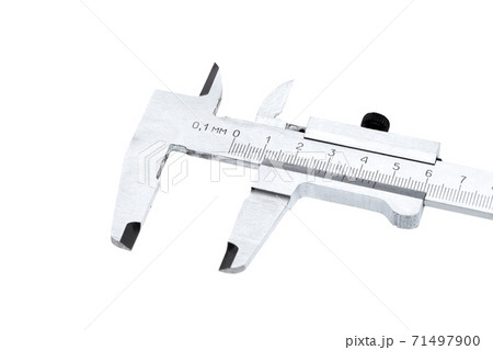 vernier caliper close up tool isolated on a white background. 71497900