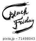 Handwritten brush lettering of Black Friday isolated on white background 71498043