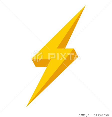 Lightning bolt vector illustration isolated on white background 71498750