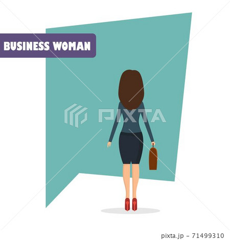 Businesswoman character  vector illustration in flat design 71499310
