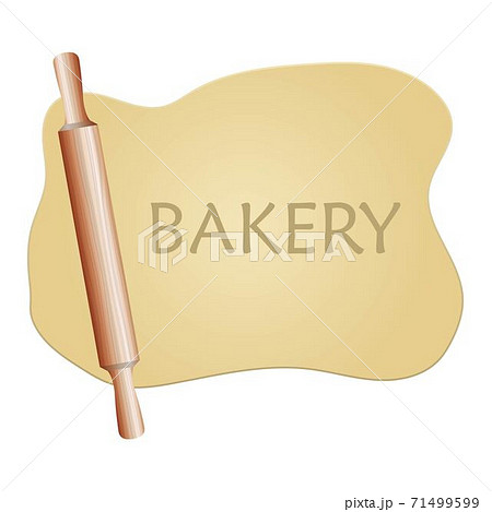 Dough and rolling pin vector illustration Dough and rolling pin vector illustration 71499599