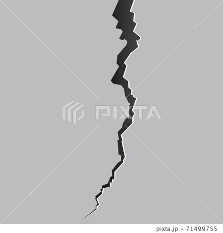 Cracked ground vector illustration isolated on white background 71499755