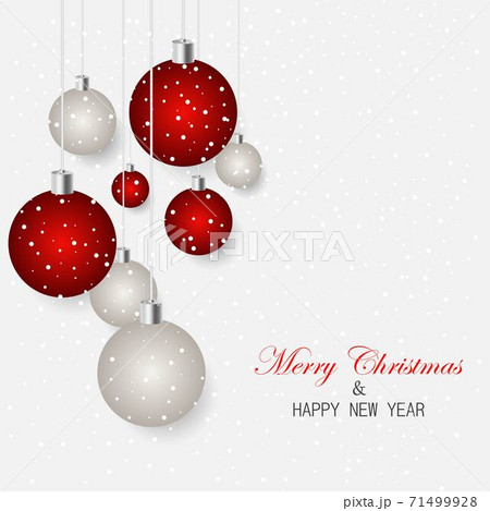 Christmas card with festive elements, decorations, gifts, candies. Christmas card with festive elements, decorations, gifts, candies. 71499928