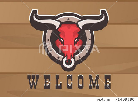 bull head icon white background 71499990