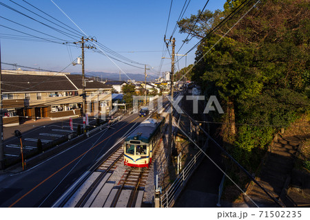 【路面電車】夕刻の郊外を走るとさでん 71502235