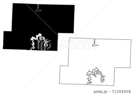 Hickory County, Missouri (U.S. county, United States of America, USA, U.S., US) map vector illustration, scribble sketch Hickory map 71503058