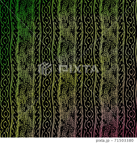 エスニック風のニット柄の背景イラストのイラスト素材