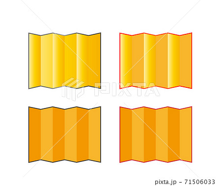 金の屏風のベクターイラストのイラスト素材