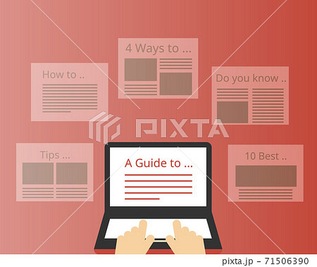 writing content for SEO (search engine optimization) vector 71506390