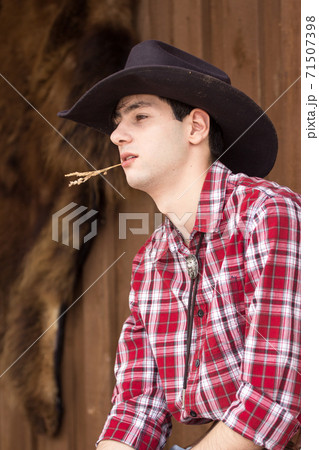 Cowboy having rest Cowboy having rest 71507398