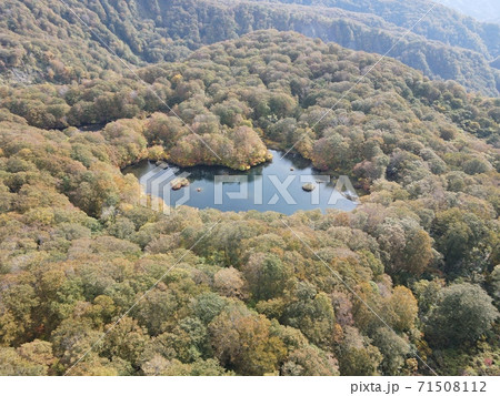 紅葉の鶴間池(鳥海山) 紅葉の鶴間池(鳥海山) 71508112