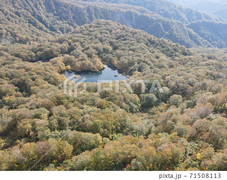 紅葉の鶴間池(鳥海山) 71508113