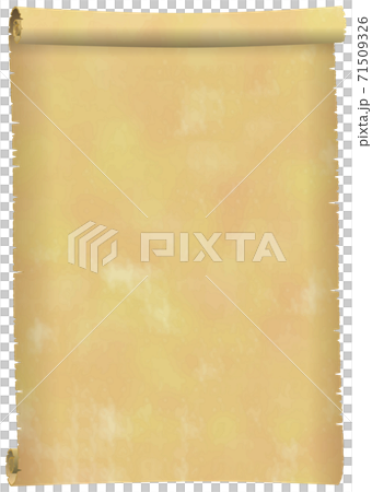 古い巻物のイメージ縦 ベクターイラスト背景透明のイラスト素材