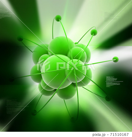 3d rendering of atom in abstract background 71510167