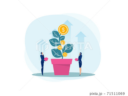 two business looking shadow profit for future vector illustrator. 71511069