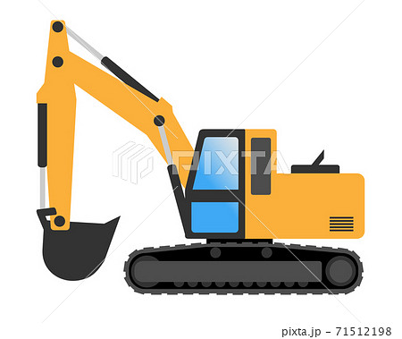 ショベルカー 油圧ショベルのイラスト素材
