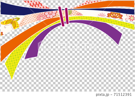 Bundled Noshi New Year's card template background material Bundled Noshi New Year's card template background material 71512391