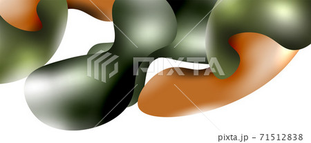 Bubbles abstract background. Liquid splashes on white vector template 71512838