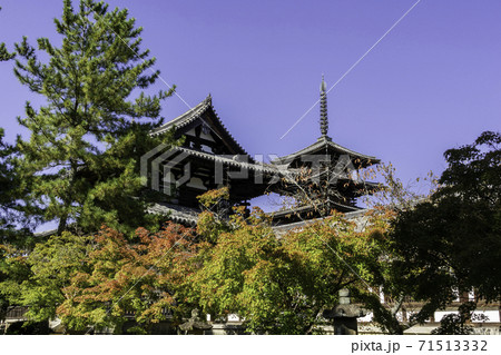 法隆寺　五重塔　奈良県生駒郡斑鳩町 71513332