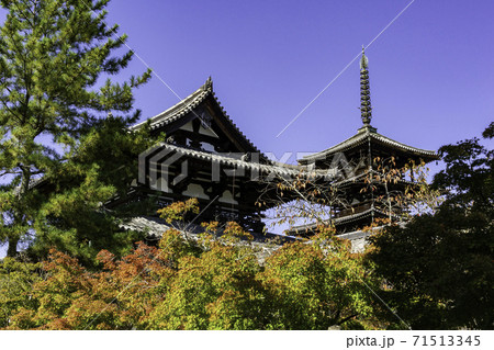 法隆寺　五重塔　奈良県生駒郡斑鳩町 71513345