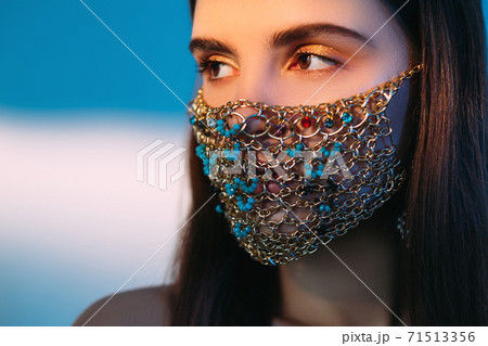 quarantine fashion oriental beauty woman face mask 71513356