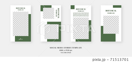 Social media template. Trendy editable social media stories template. Mockup isolated. Template design. Vector illustration. 71513701