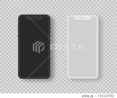 Realistic smartphone mockup set. Set of smartphone with blank screen. Realistic vector illustration. Realistic smartphone mockup set. Set of smartphone with blank screen. Realistic vector illustration. 71513702