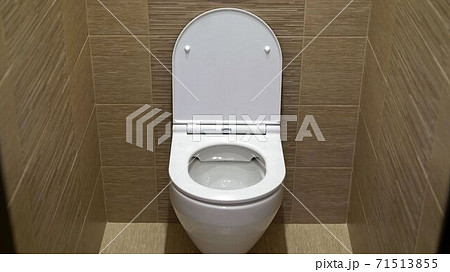Toilet bowl in the toilet. Toilet in the toilet, view from the top 71513855