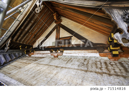 法隆寺　東院礼堂保存修理　土居葺き　奈良県生駒郡斑鳩町 71514816