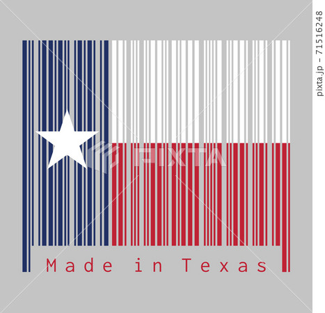 Barcode set the color of Texas flag,  71516248