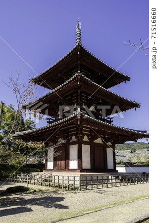 法輪寺　三重塔　奈良県生駒郡斑鳩町 71516660