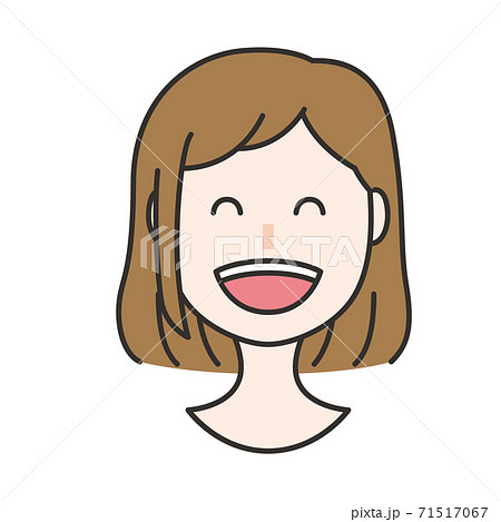 笑顔の女性 イラストのイラスト素材
