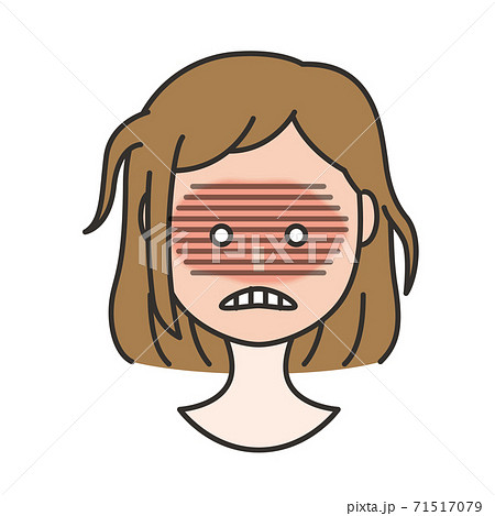 業腹な表情の女性 イラスト 業腹な表情の女性 イラスト 71517079