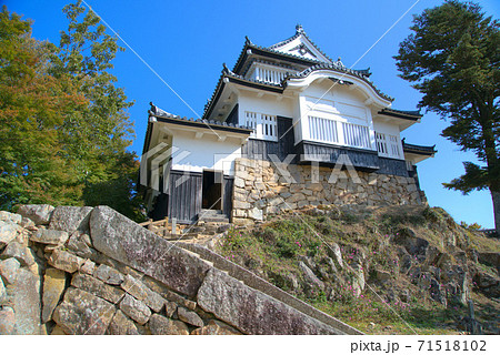 【日本100名城】備中松山城　日本一高所にある現存天守を見上げる　岡山県高梁市 71518102