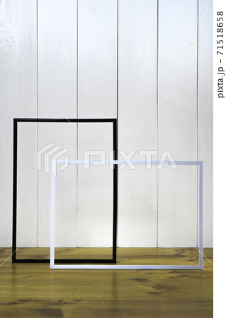 one blank white and one black frame one blank white and one black frame 71518658