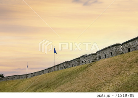 城壁 世界文化遺産 夕焼け 71519789
