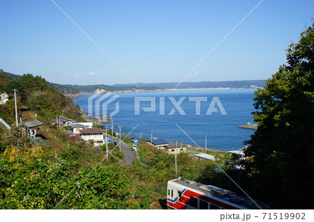 快晴の朝ドラロケ地 三陸鉄道堀内駅(袖が浜駅)、 快晴の朝ドラロケ地 三陸鉄道堀内駅(袖が浜駅)、 71519902