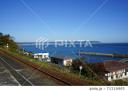 快晴の朝ドラロケ地 三陸鉄道堀内駅(袖が浜駅)、 快晴の朝ドラロケ地 三陸鉄道堀内駅(袖が浜駅)、 71519905