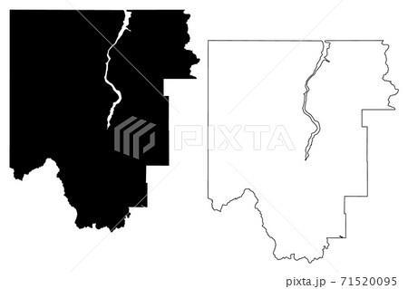Lincoln County, Montana (U.S. county, United States of America, USA, U.S., US) map vector illustration, scribble sketch Lincoln map 71520095
