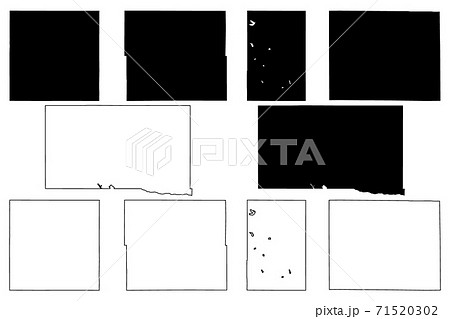 Dawson, Jefferson, Lincoln, Lancaster and Hooker County, Nebraska (U.S. county, United States of America, USA, U.S., US) map vector illustration, scribble sketch map 71520302