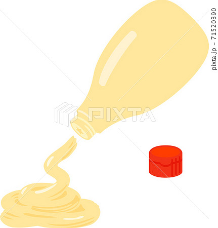 絞り出したマヨネーズのイラスト素材