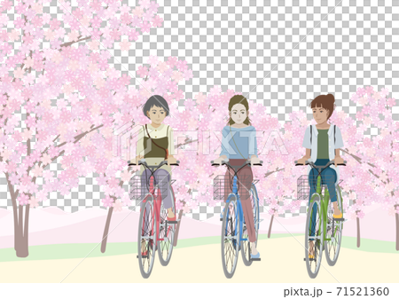 Women riding a bicycle Women riding a bicycle 71521360